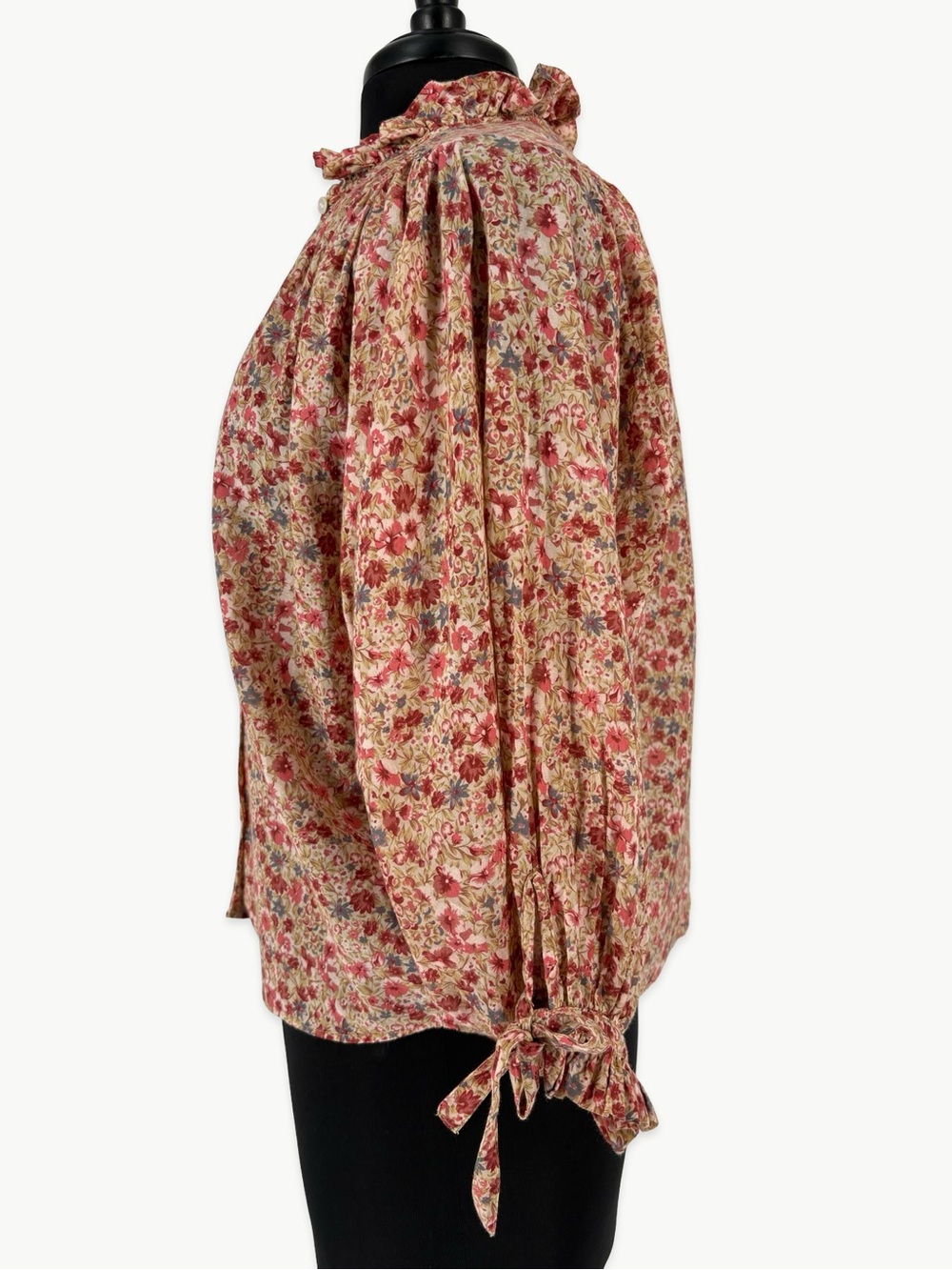 DÔEN Rose Blouse Size Small in Pink Valley Floral Cotton Viscose Relaxed Fit - Picture 5 of 16